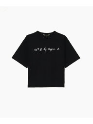 WM40 TS ロゴ ボーイズシルエット Tシャツ To b. by agnes b. アニエスベー トップス カットソー・Tシャツ ブラック【送料無料】[Rakuten Fashion]