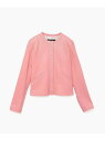 【SALE/60%OFF】ラムスキン レザー 長袖 カーディガンプレッション agnes b. FEMME アニエスベー トップス カーディガン レッド【RBA...
