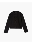 WEB限定 SDF0 CARDIGAN ロゴカーディガンプレッション agnes b. FEMME アニエスベー トップス カーディガン ブラック【送料無料】[Rakuten Fashion]