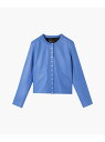 【SALE/50%OFF】ラムスキン レザー 長袖 カーディガンプレッション agnes b. FEMME アニエスベー トップス カーディガン ブルー【RBA...