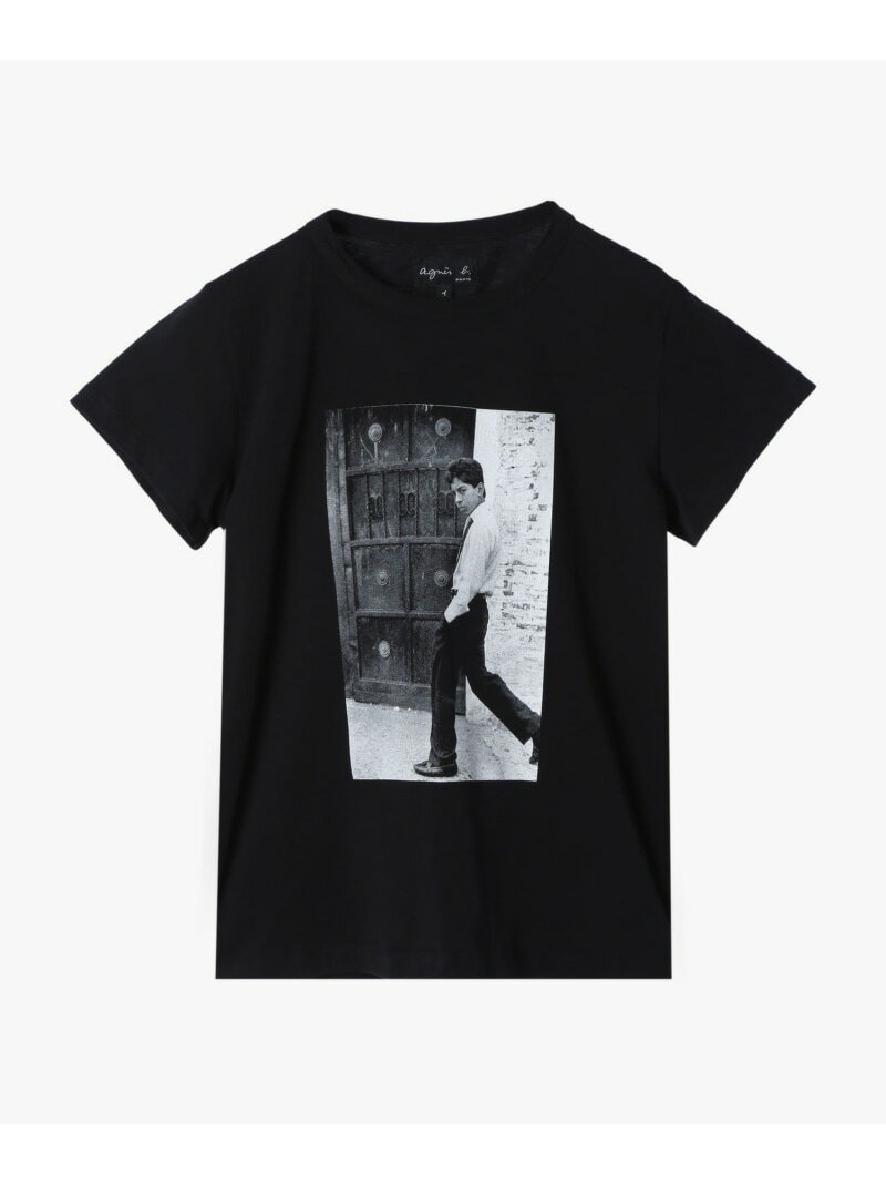 乐天商城 - コットン フォトプリント 半袖 アーティスト Tシャツ 