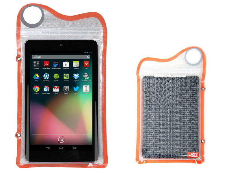 【送料無料】7インチ タブレット用 防水 カバー ケース 2pcsセット iphone6plus Kindle Fire Nexus7 BCD110 ネクサス キンドル バブルシールド 2枚入 生活防水　キッチン　お風呂　ケース に入れてチャックを閉めるだけ、手軽に防水　透明　アウトドア スノボ スキー