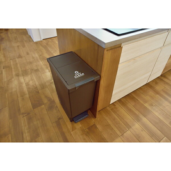 スライドペダルペール45L LFS-764BR ごみ箱 ゴミ箱 キッチン 分別 おしゃれ W26×D44.5×H58cm [3]