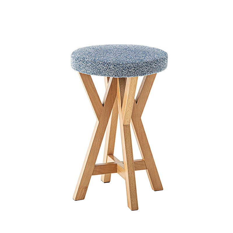 スツール YST-41BL ライトグレー Y字フレーム 天然木 ピーチ 腰掛け 椅子 イス 丸椅子