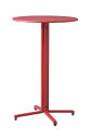 ハイテーブル 円形 60cm天板 高さ93.5cm PT-332RD 赤 レッド スチール テーブル 机 オフィス カフェ シンプル ラウンド 丸テーブル カウ...
