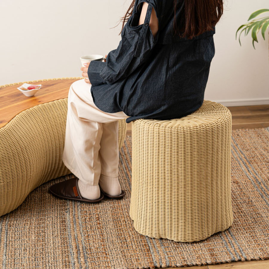 ラタン スツール 東谷 NRS-602 PPラタ