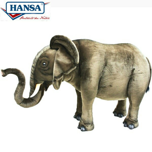 HANSA 3007 ゾウ130 全長：130cm ELEPHANT RIDE-ON BH3007 ぬいぐるみ ハンサ 象 クリスマス 誕生日 プレゼント 動物 犬 猫 鳥 うさぎ ペンギン アニマル 置物 人形 フィギュア KOESEN ケーセン 大きい マスコット 実物大 大型