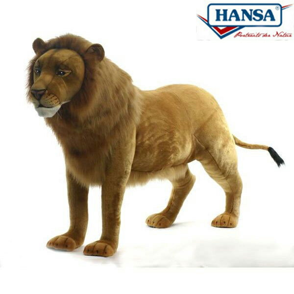 HANSA 4317 ライオン(オス)180 全長：180cm STANDING LION BH4317 ぬいぐるみ ハンサ クリスマス 誕生日 プレゼント 動物 犬 猫 鳥 うさぎ ペンギン アニマル 置物 人形 フィギュア KOESEN ケーセン カロラータ 大きい マスコット 実物大 大型