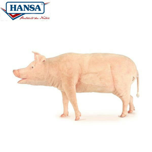 HANSA 4786 ブタ156 全長：156cm PIG LIFE SIZE BH4786 ぬいぐるみ ハンサ 豚 クリスマス 誕生日 プレゼント 動物 犬 猫 鳥 うさぎ ペンギン アニマル 置物 人形 フィギュア KOESEN ケーセン 大きい マスコット 実物大 大型