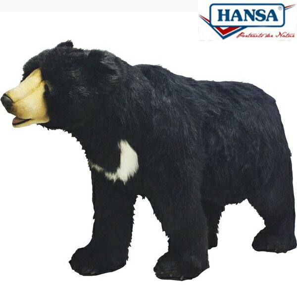 HANSA 4976 ツキノワグマ135 全長：135cm BEAR BLACK BH4976 ぬいぐるみ ハンサ 月輪熊 クリスマス 誕生日 プレゼント 動物 犬 猫 鳥 うさぎ ペンギン アニマル 置物 人形 フィギュア KOESEN ケーセン 大きい マスコット 実物大 大型