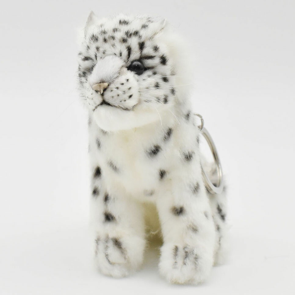 HANSA 6917 キーホルダー ユキヒョウ 10cm SNOW LEOPARD KEYCHAIN BH6917 キーチェーン ファー ぬいぐるみ ハンサ クリスマス 誕生日 プレゼント 動物 豹 ヒョウ 虎 アニマル 置物 人形 フィギュア KOESEN ケーセン タイガース