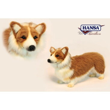 HANSA 6684 ウェルシュコーギー35 全長：35cm WELH'S CORGI BH6684 ぬいぐるみ ハンサ クリスマス 誕生日 プレゼント 動物 犬 猫 鳥 うさぎ ペンギン アニマル 置物 人形 フィギュア KOESEN ケーセン カロラータ 大きい マスコット 実物大 大型