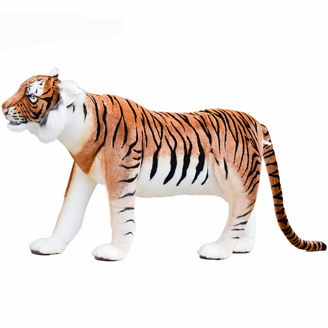 HANSA 6592 トラ130 全長：130cm TIGER JACQUARD STA BH6592 ぬいぐるみ ハンサ クリスマス 誕生日 プレゼント 動物 犬 猫 鳥 うさぎ ペンギン アニマル 置物 人形 フィギュア KOESEN ケーセン 大きい マスコット 実物大 大型