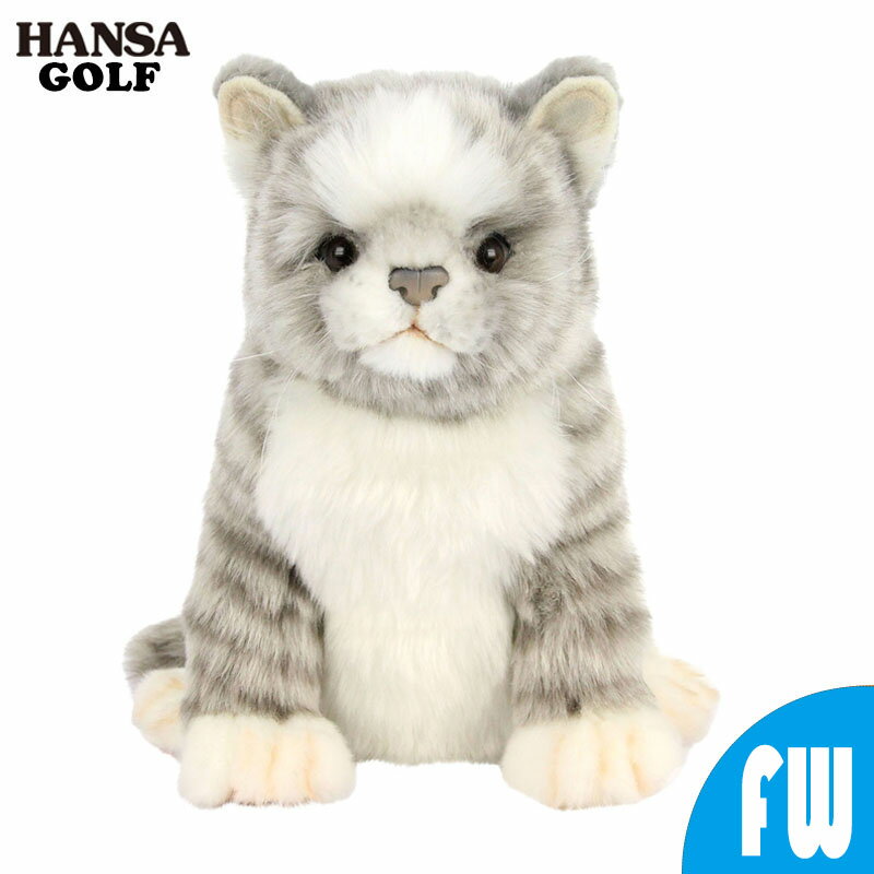 HANSA ゴルフ FW用 ヘッドカバー ネコ グレー フェアウェイウッド用 猫 ねこ CAT BH8265 ぬいぐるみ ハンサ プレゼント 動物 犬 猫 鳥 ...