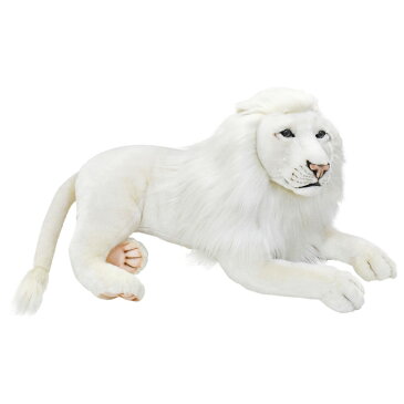 HANSA 6364 ホワイトライオン(オス)65 全長：65cm WHITE LION BH6364 ぬいぐるみ ハンサ クリスマス 誕生日 プレゼント 動物 犬 猫 鳥 うさぎ ペンギン アニマル 置物 人形 フィギュア KOESEN ケーセン カロラータ 大きい マスコット 実物大 大型