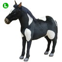 HANSA シェトランドポニー黒白106 L106(cm) 3669 ぬいぐるみ ハンサ クリスマス 誕生日 プレゼント 動物 犬 猫 鳥 うさぎ ペンギン アニマル 置物 人形 フィギュア KOESEN ケーセン 大きい マスコット 実物大 大型(3)