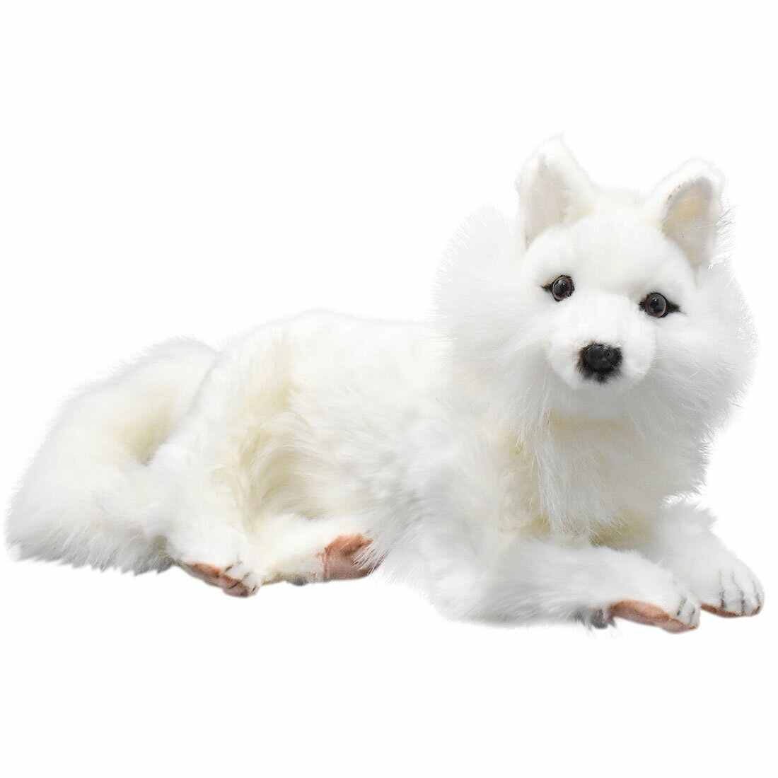 HANSA 6822 ホッキョクギツネ40 全長：40cm SNOW FOX LAY BH6822 ぬいぐるみ ハンサ クリスマス 誕生日 プレゼント 動物 犬 猫 鳥 うさぎ ペンギン アニマル 置物 人形 フィギュア KOESEN ケーセン 大きい マスコット 実物大 大型