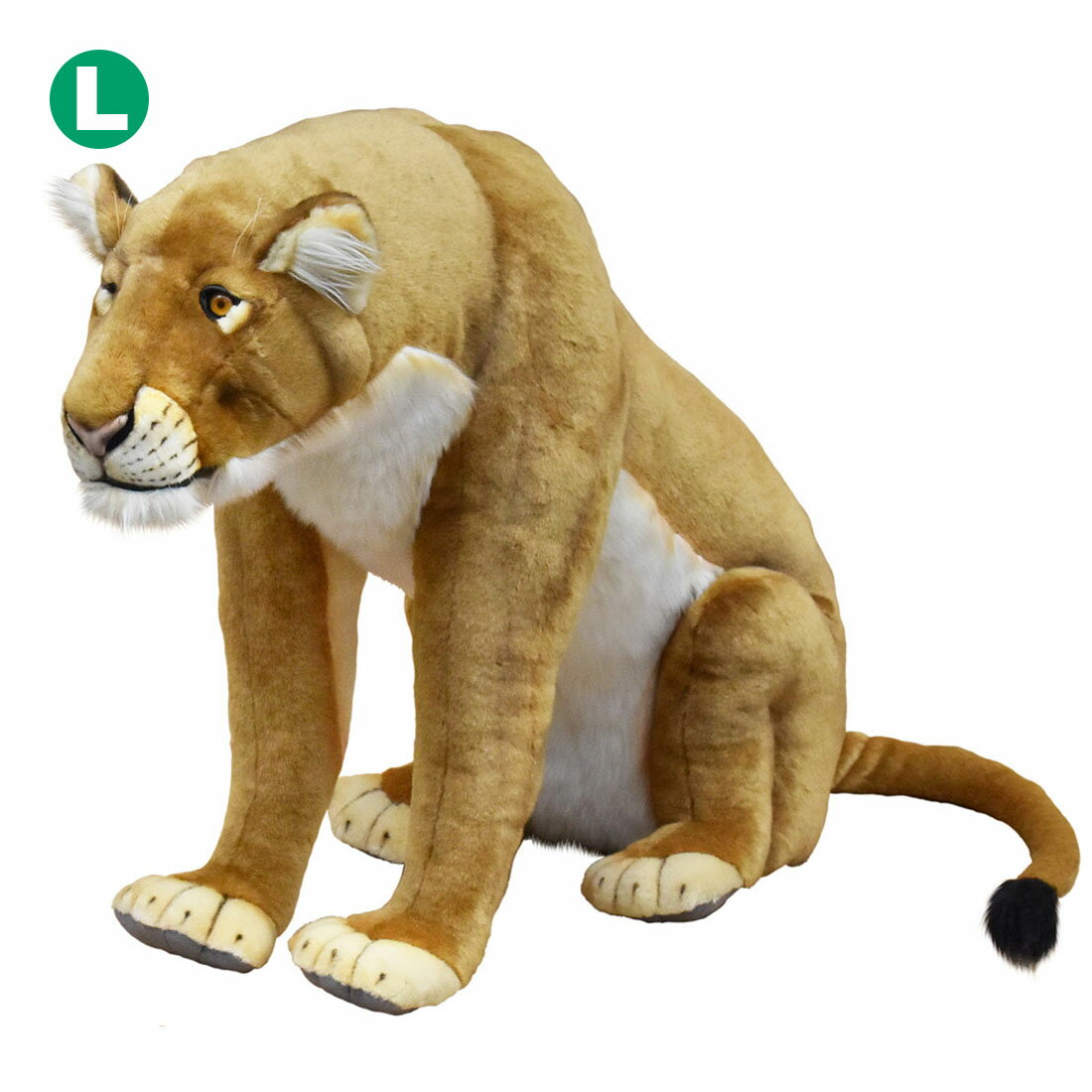 HANSA 6991 ライオン(メス)80 全長：80cm LIONESS SIT BH6991 ぬいぐるみ ハンサ クリスマス 誕生日 プレゼント 動物 犬 猫 鳥 うさぎ ペンギン アニマル 置物 人形 フィギュア KOESEN ケーセン 大きい マスコット 実物大 大型