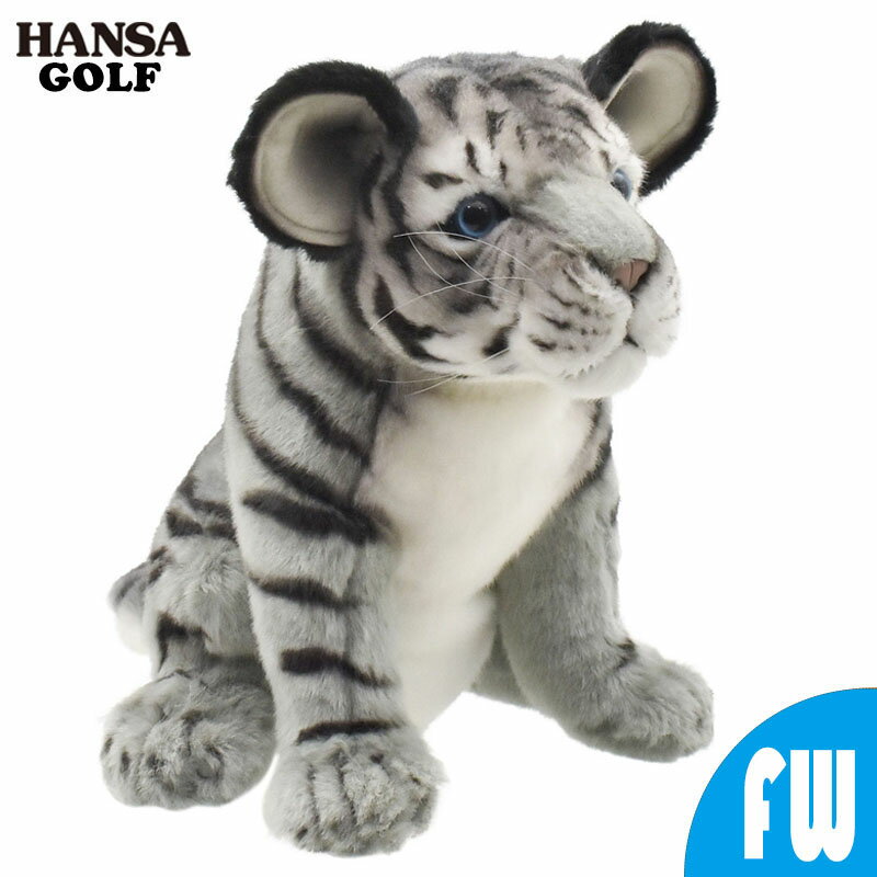 HANSA ゴルフ FW用 ヘッドカバー トラ ブラック(仔) フェアウェイウッド用 BH8404 子ども 虎 タイガー ライオン ぬいぐるみ ハンサ トラ 寅...