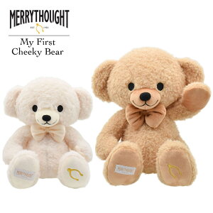 テディベア メリーソート マイファースト チーキーベア ぬいぐるみ / ブランド イギリス プレゼント ギフト MERRYTHOUGHT Teddy Bear 人形 くまのプーさん くま クマ 熊 かわいい おすすめ おしゃれ ウィッシュボーン A.A.ミルン リボン サテン