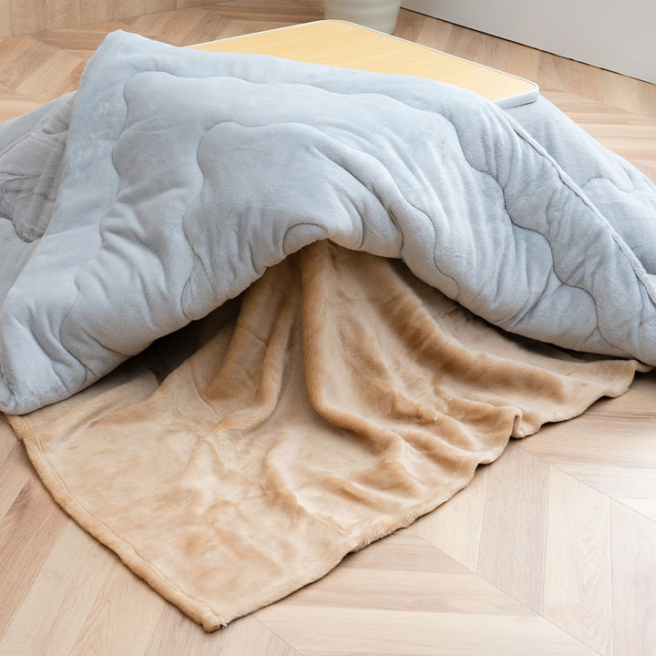 こたつ布団用 中掛け毛布 洗える 長方形 アクリル 約200×280cm