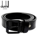 【送料無料 ラッピング可】プレゼント・ギフトに最適！ DUNHILL レザーベルト HPS265A 型押し つや無しブラック メンズ ダンヒル P05Dec15 父の日 贈り物 黒 本革