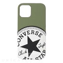 【 iPhone 12 / 12 Pro ケース 】CONVERSE Big Circle Logo PU Leather Back Case カードポケット付き KHAKI コンバース iPhone Case iPhoneケース