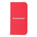 【 iPhone 12 / 12 Pro ケース 】CONVERSE Logo PU Leather Book Type Case RED コンバース iPhone Case iPhoneケース