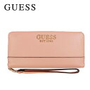 *QX z VG748046 PEACH GUESS SHEROL SLG LARGE ZIP AROUND WALLET Eht@Xi[z z ag-290500