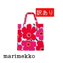 ＊【訳あり返品不可】cc-1719 マリメッコ バッグ エコバッグ レッドホワイト marimekko ウニッコ コットントートバッグ unikko 067572-001