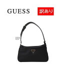 【訳あり返品不可】cc-1998 ゲス バッグ NG811618 BLACK ブラック ナイロン 三角プレート ハンド トート GUESS