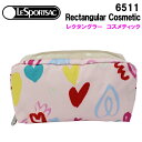 ＊【ポスト投函可】レスポートサック ポーチ 6511 E783 HAND DRAWN HEARTS LeSportsac レクタングラー コスメティック RECTANGULAR COSMETIC 化粧ポーチ コスメポーチ メイクポーチ レスポ ab-60154