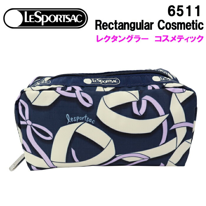 レスポートサック ポーチ（レディース） 【ネコポス可】レスポートサック ポーチ 6511 E779 HOPE RIBBONS LeSportsac レクタングラー コスメティック RECTANGULAR COSMETIC 化粧ポーチ コスメポーチ メイクポーチ レスポ ab-60156