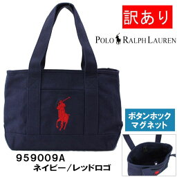 ラルフローレン トートバッグ レディース ＊【訳あり返品不可】ポロ ラルフローレン バッグ 959009 NAVY-RED cc-3099-3109 MDトート MEDIUM TOTE 男女兼用 トートバッグ ミディアムサイズ MD キャンバストート Polo Ralph Lauren