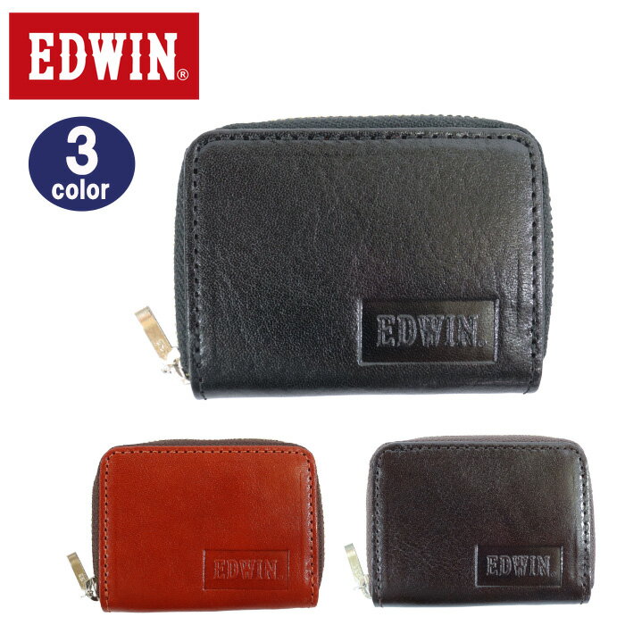 エドウィン EDWIN 財布 22269203 小銭入れ サイフ コインケース メンズ レディース イタリアンレザー コンパクト ab-60344