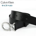 ＊カルバンクライン サイズ ベルト 11CK020002 CKバックル ブラック メンズ ベルト CALVIN KLEIN ab-60427