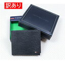 【訳あり返品不可】cc-4013 トミーヒルフィガー 財布 ブラック 31TL130094 TOMMY HILFIGER レザー 二つ折り財布 ロゴプレート 折財布 メンズ トミー