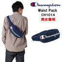 チャンピオン バッグ CHS1014 ウエストバッグ CH SMU SHERAPA SCRIPT フリース素材デザイン Champion ウエストポーチ レジャー アウトドア 男女兼用 ag-2029(4)