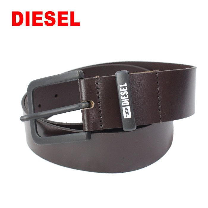 ディーゼル ベルト（メンズ） ＊DIESEL ディーゼル ベルト X07901 PR227 T2189 ブラウン BROWN B-CASTEL II レザー 牛革 メンズ ab-440600