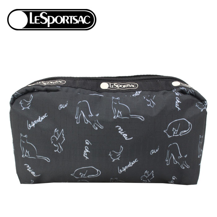 【ネコポス可】レスポートサック ポーチ 6511 E425 CAT & FINCH LeSportsac レクタングラー コスメティック RECTANGULAR COSMETIC 化粧ポーチ コスメポーチ メイクポーチ ab-432900