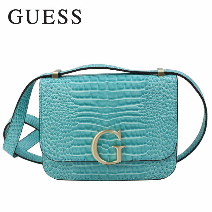 ゲス バッグ CS799178 AQUA CORILY MINI ショルダーバッグ ミニバッグ バック クロコ型押し GUESS ab-435400