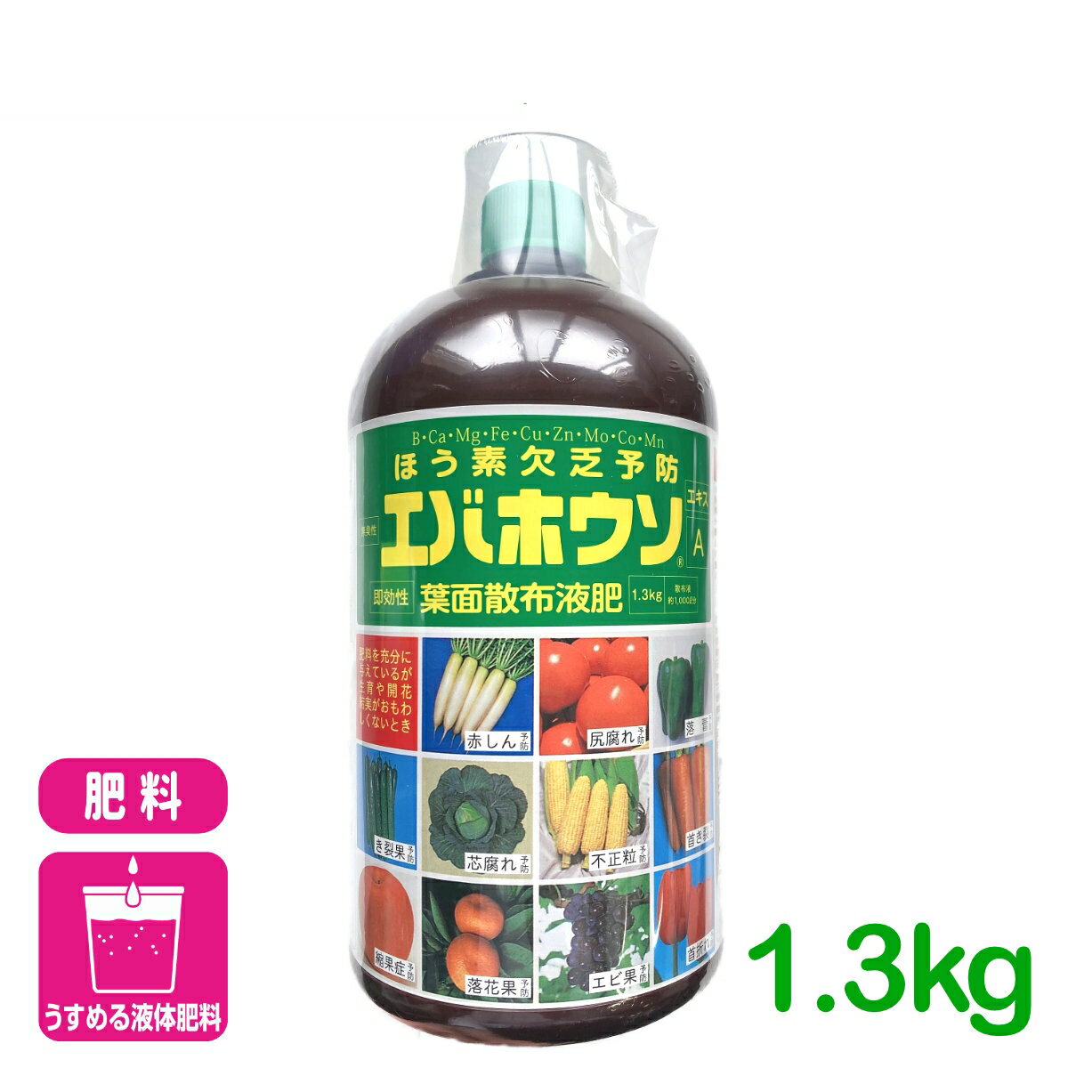 ホウ素補給 エバホウソA 1.3kg アミノール化学研究所 ほう素 欠乏症 予防 家庭菜園 野菜 園芸 ガーデニング 応援セール