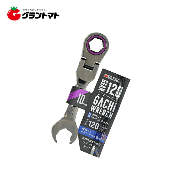 【在庫限りアウトレット】TAKAGI ガチレンチショートフレキシブル 10mm 高儀