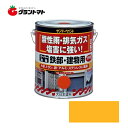 マラソン期間中P2倍 スーパー油性 鉄部・建物用 黄色 1.6L(1600ml) 油性多目的塗料