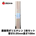 2本セット 農ポリ 透明　厚さ0.05mm×幅210cm×長さ100m　2本【農業用ポリエチレン】