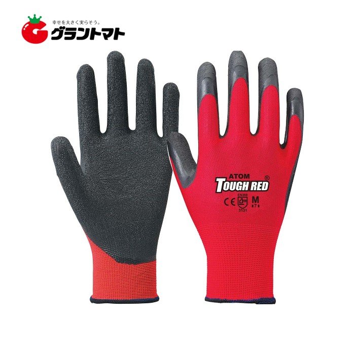 タフレッド #1470 Mサイズ 赤 天然ゴム手袋 アトム【メール便可（1点まで）】のサムネイル