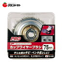 スーパーSALE期間中P3倍 PRO ZONE カップワイヤーブラシ 鋼線75mm 100mmディスクグラインダー用 高儀【取寄商品】