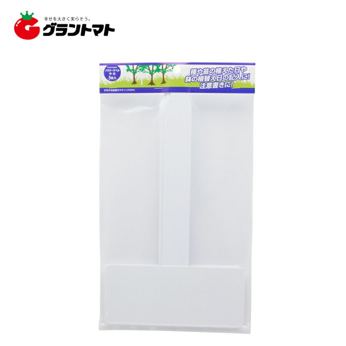 TAKAGI　　フラワーラベル白　中　3枚高儀【取寄商品】