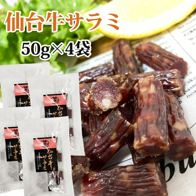 サラミ おつまみ サラミ カルパス 仙台牛サラミ 200g 高級 送料無料 メール便 [仙台牛サラミ×4袋 BL] NP 即送