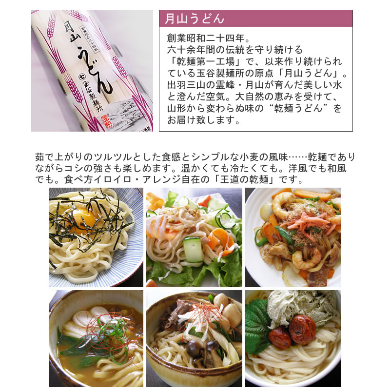 送料無料 月山うどん 20人前 180g×10袋 ギフト可 [月山うどん180g×10袋] 即送